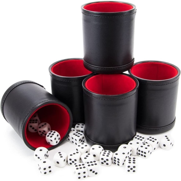 Set Of 5 Brybelly Dice with Dice Shaker Cups Perfect for Casino Night Dice Games - Picture 7 of 7